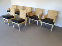 Donghia Block Island chairs with original leather seats by John Hutton