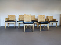 Donghia Block Island chairs with original leather seats by John Hutton