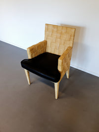 Donghia Block Island chairs with original leather seats by John Hutton
