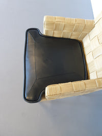 Donghia Block Island chairs with original leather seats by John Hutton