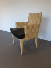 Donghia Block Island chairs with original leather seats by John Hutton