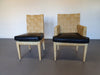 Donghia Block Island chairs with original leather seats by John Hutton