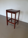 3 x stool meranti 70s. Height 71 cm /
Wide 42 cm / Depth 40 cm