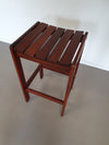 3 x stool meranti 70s. Height 71 cm /
Wide 42 cm / Depth 40 cm