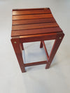 3 x stool meranti 70s. Height 71 cm /
Wide 42 cm / Depth 40 cm
