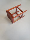 3 x stool meranti 70s. Height 71 cm /
Wide 42 cm / Depth 40 cm