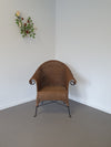 Wrought iron wicker chair