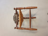 Dutch Triangular Turned Wood Corner Chair Rush Seat Knitting Armchair
