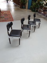 4 x retro dining chair Chrome, wood ,vinyl.
Very good condition.