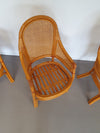 4 x Rattan /Webbing dining chairs 80s in beautiful condition