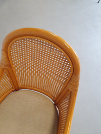 4 x Rattan /Webbing dining chairs 80s in beautiful condition