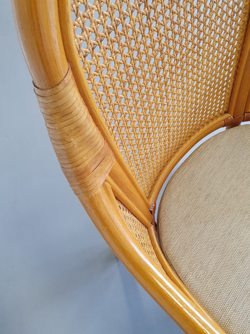 4 x Rattan /Webbing dining chairs 80s in beautiful condition