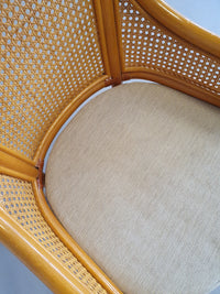 4 x Rattan /Webbing dining chairs 80s in beautiful condition