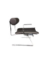 Leather and chrome lounge chair Cricket Plus by Joe Colombo, reissue from ICF International Carnovali - New