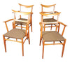 Set of 4 x German / cow horn dining armchairs / Lübke 1950s / Extremely rare /