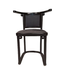 Set of 6 black Fledermaus chairs by Josef Hoffmann for Wittmann, 1980s.