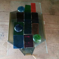 Edialux coloured wall lamp sconce Belgium 1950 / 25cm x 15 m x6cm