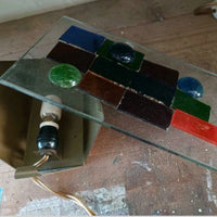 Edialux coloured wall lamp sconce Belgium 1950 / 25cm x 15 m x6cm