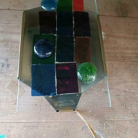 Edialux coloured wall lamp sconce Belgium 1950 / 25cm x 15 m x6cm
