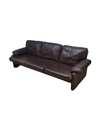 Dark brown leather sofa (3 seater)